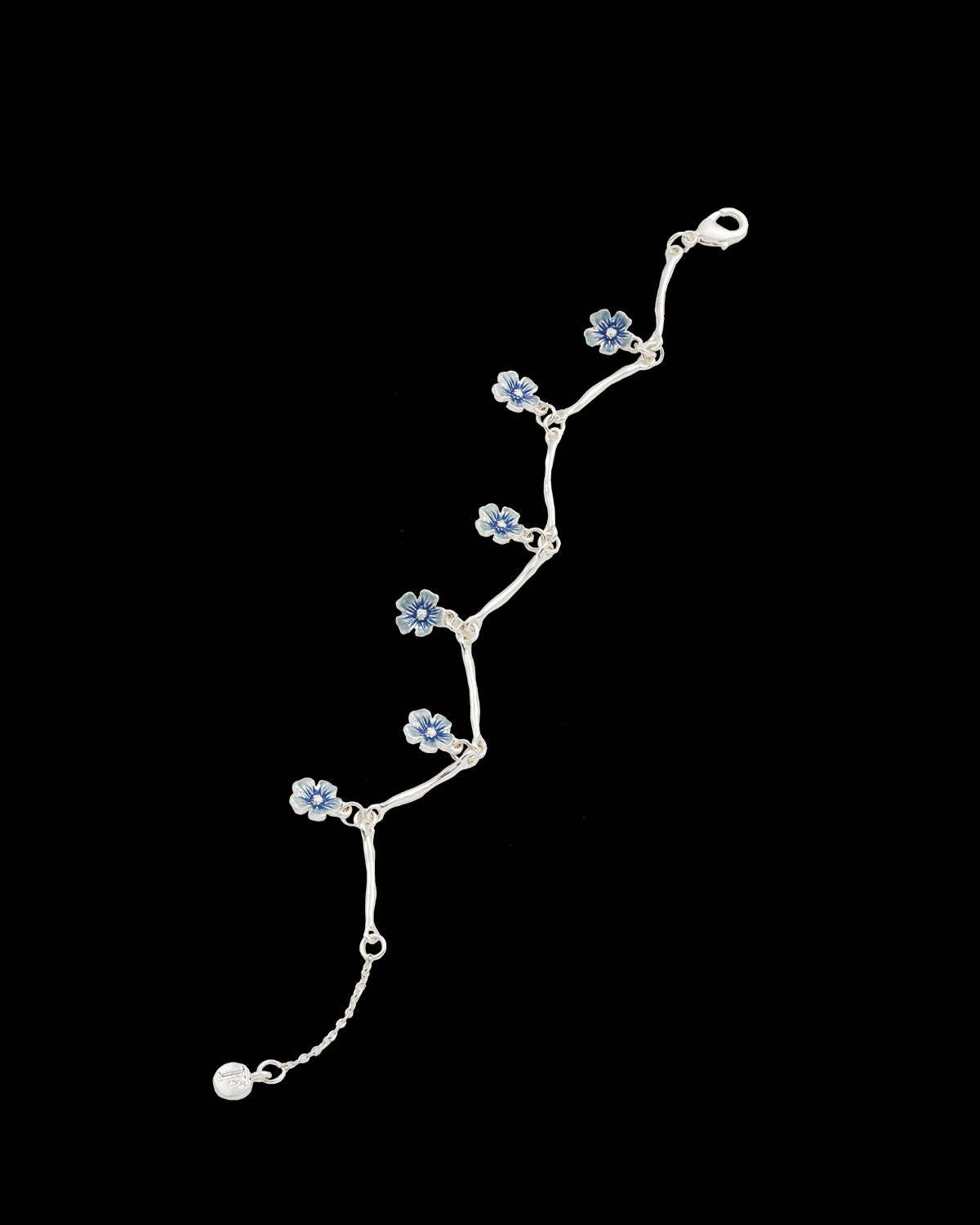 Forget Me Not Silver Bracelet