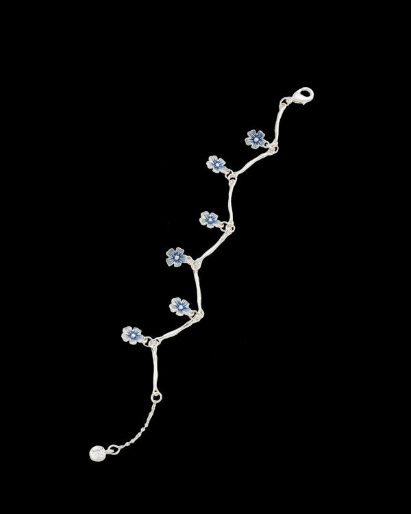 Forget Me Not Silver Bracelet