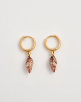 Spiral Shell Huggie Hoops