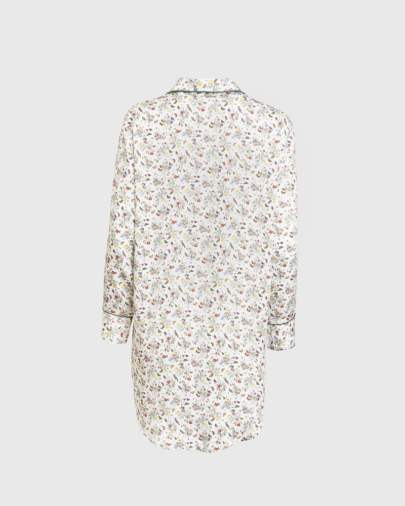 Fruity Floral Cream Night Shirt