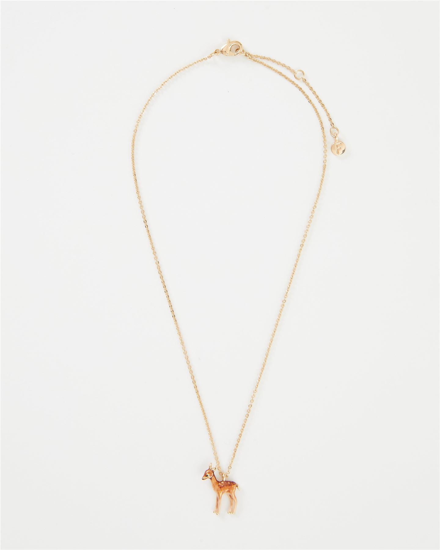 Enamel Fawn Necklace