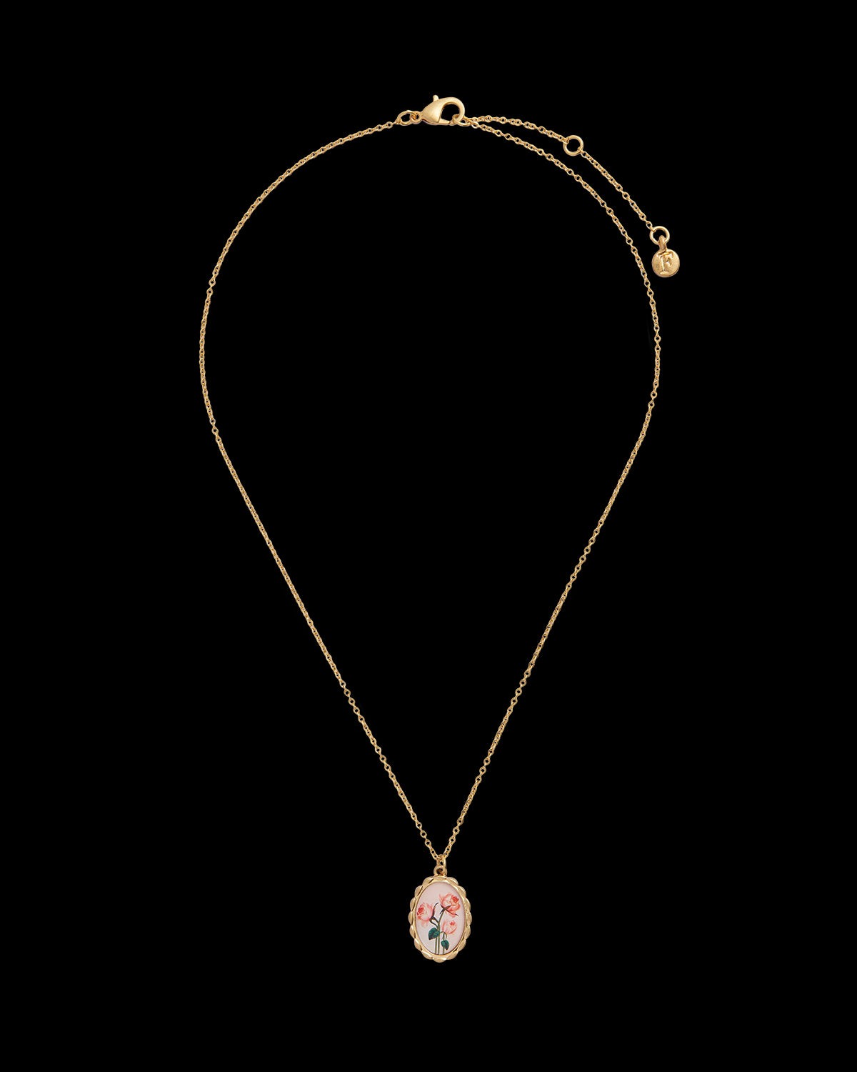 Framed Roses Necklace