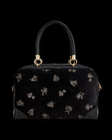 Hepsie Embroidered Bag Black Velvet