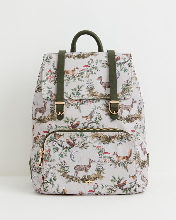 Fable England UK Handbag A Night's Tale Woodland Mini Backpack Crystal Grey