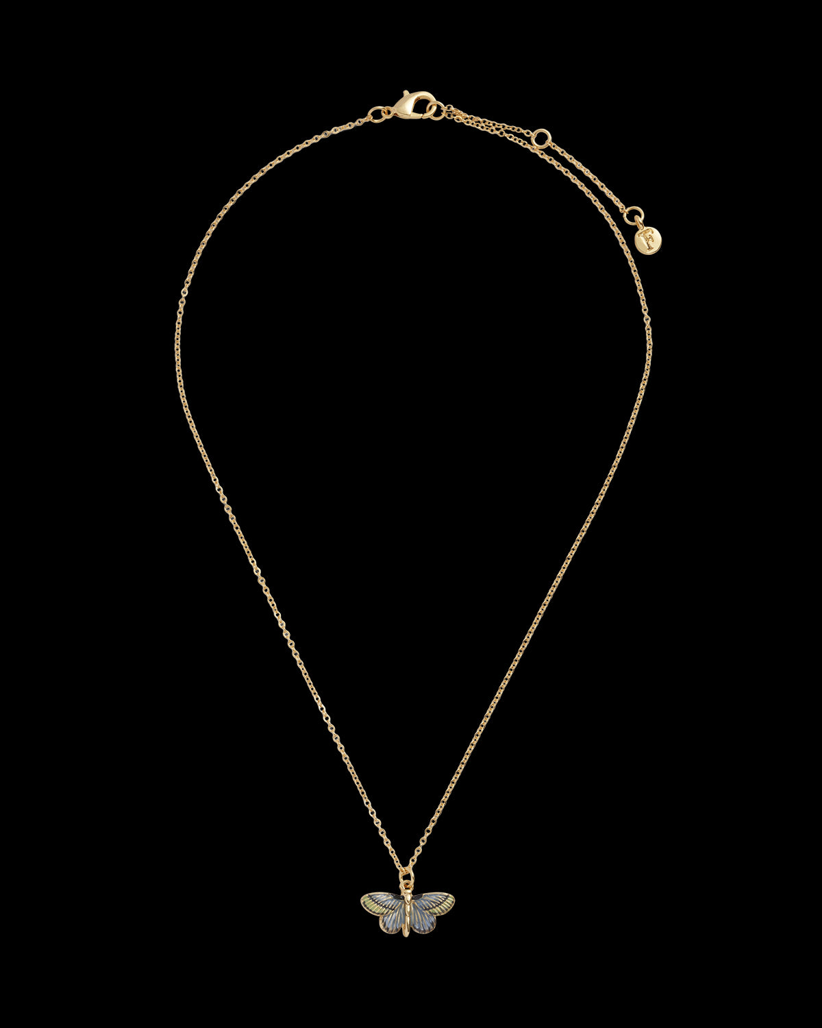 Deco Butterfly Blue Necklace