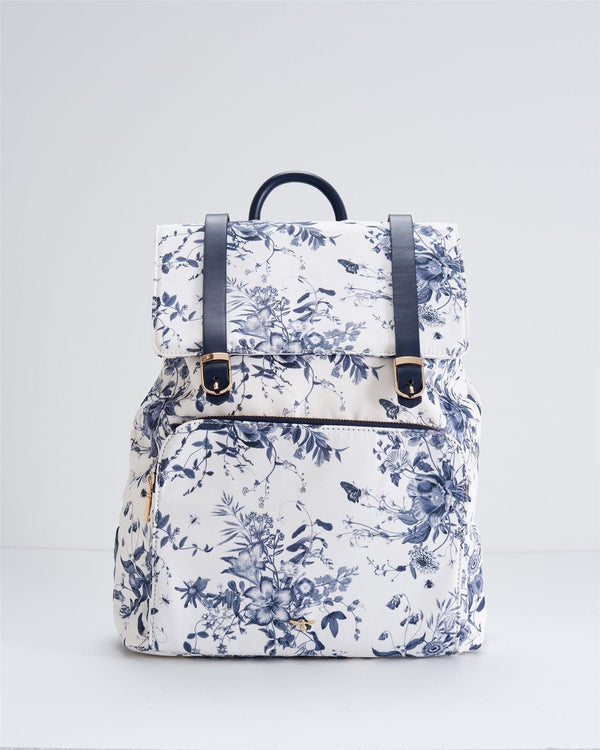 Fable England UK Handbag Martha Large Backpack Blooming Blue
