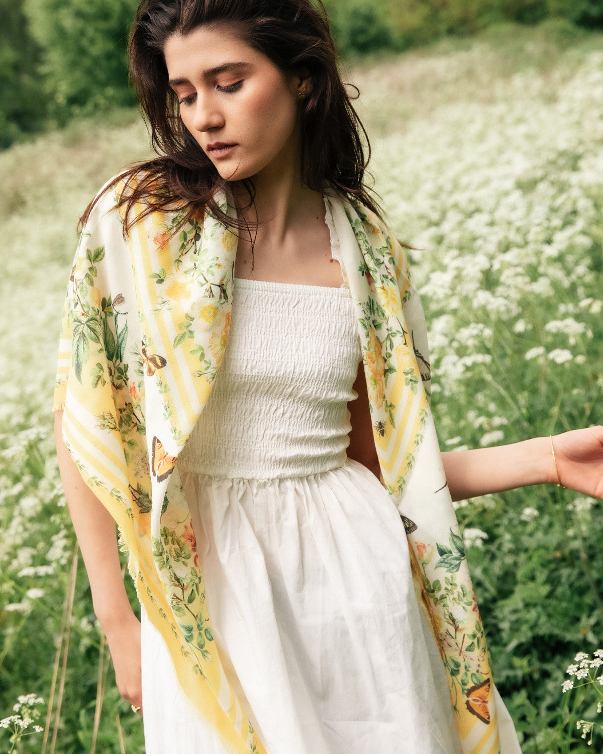 Yellow Cybele Narrative Square Scarf