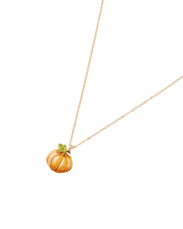 Enamel Pumpkin Short Necklace