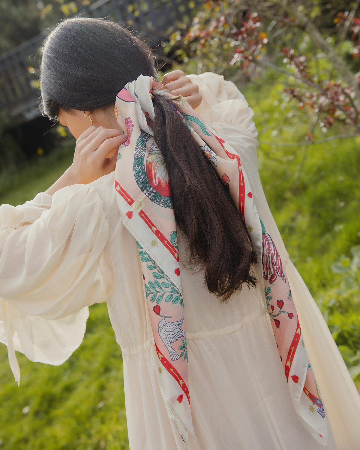 Pink Freya Narrative Square Scarf