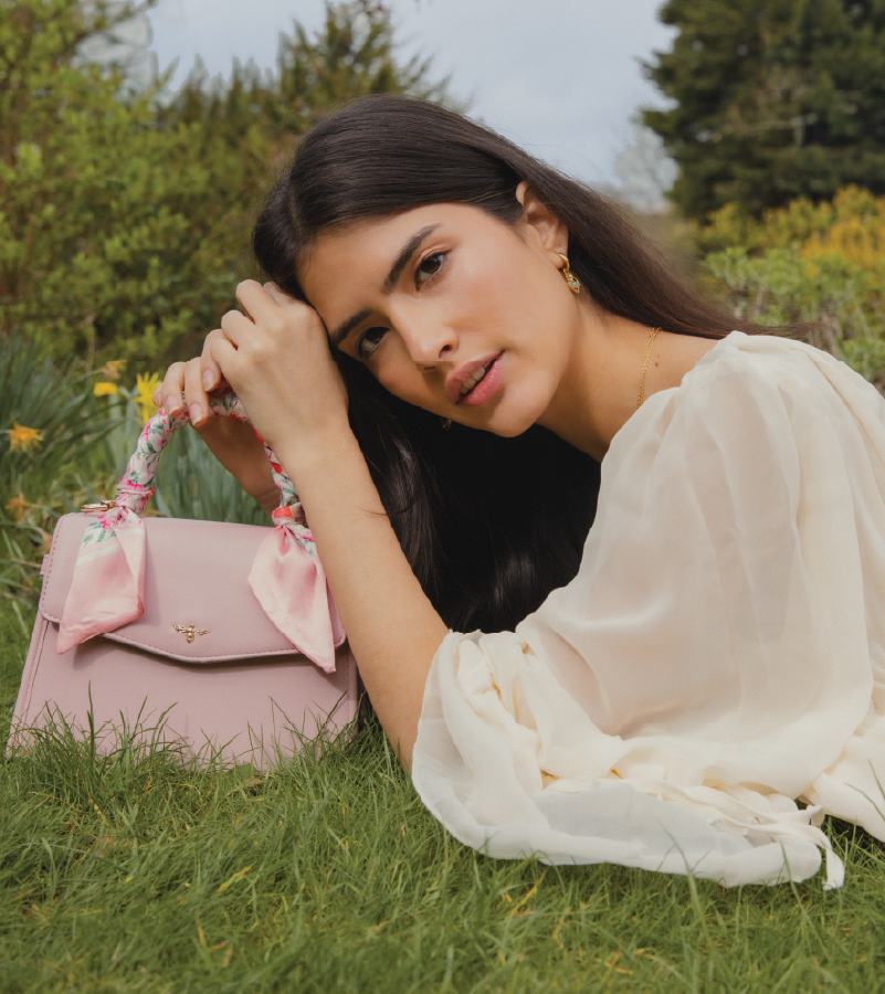 Pink Structured Tote Bag Small