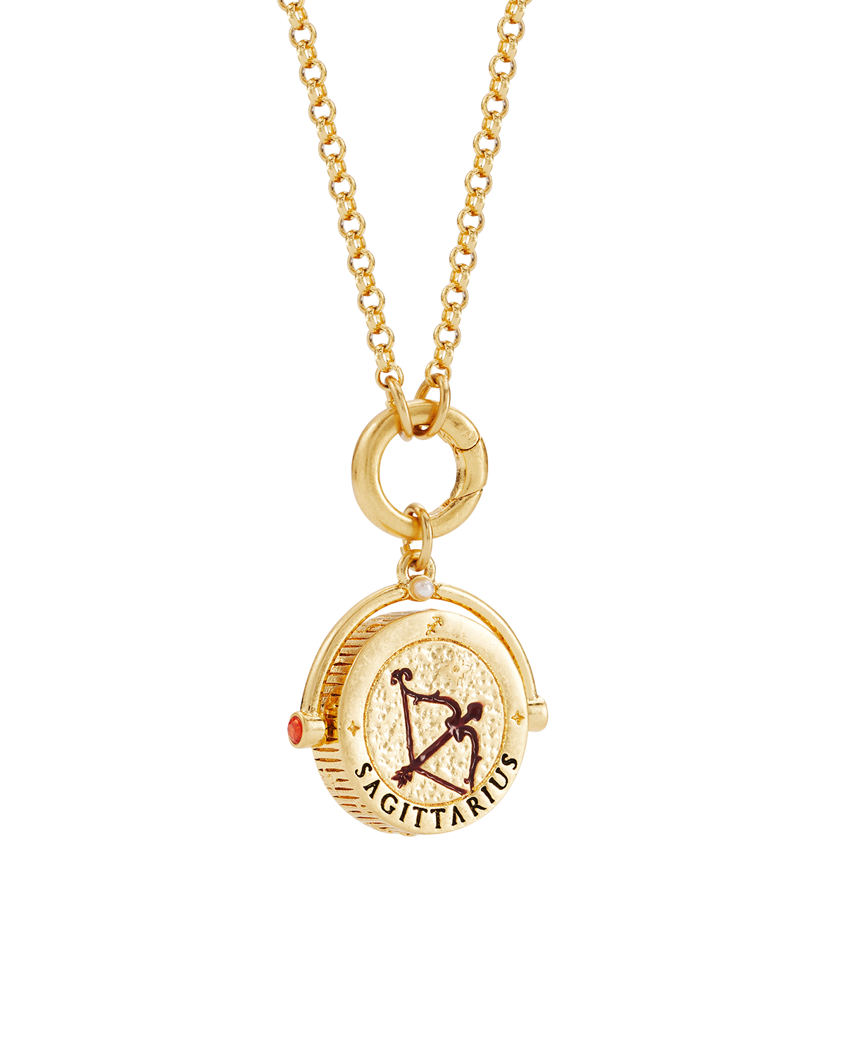 Schütze Sternzeichen Halskette mit Drehanhänger in Gold