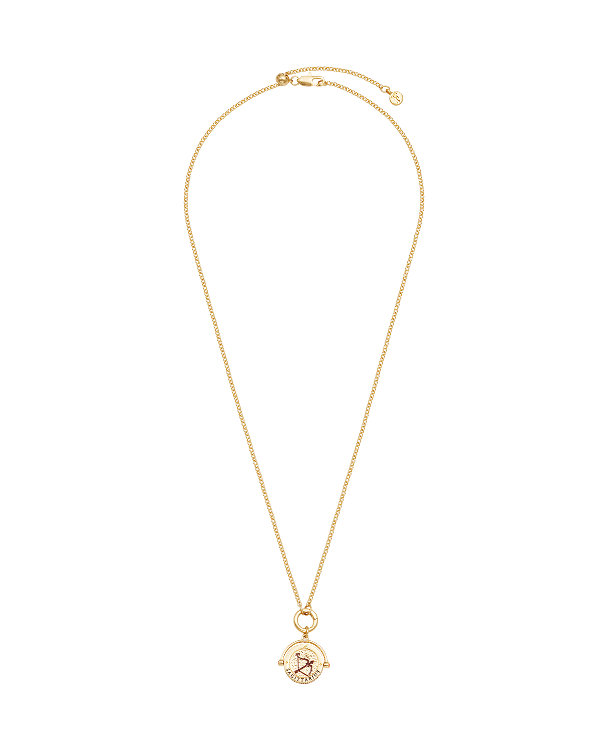 Schütze Sternzeichen Halskette mit Drehanhänger in Gold