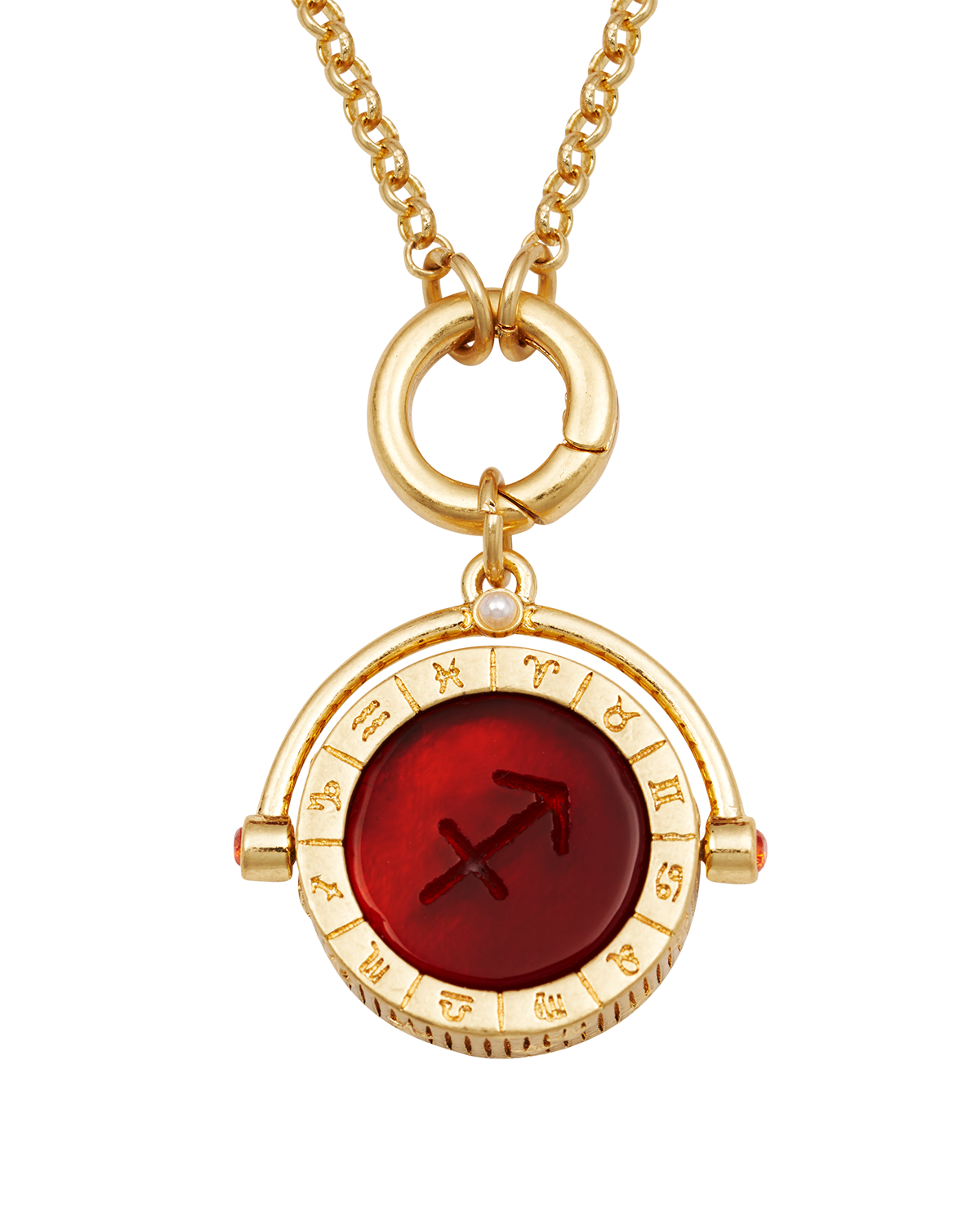 Schütze Sternzeichen Halskette mit Drehanhänger in Gold