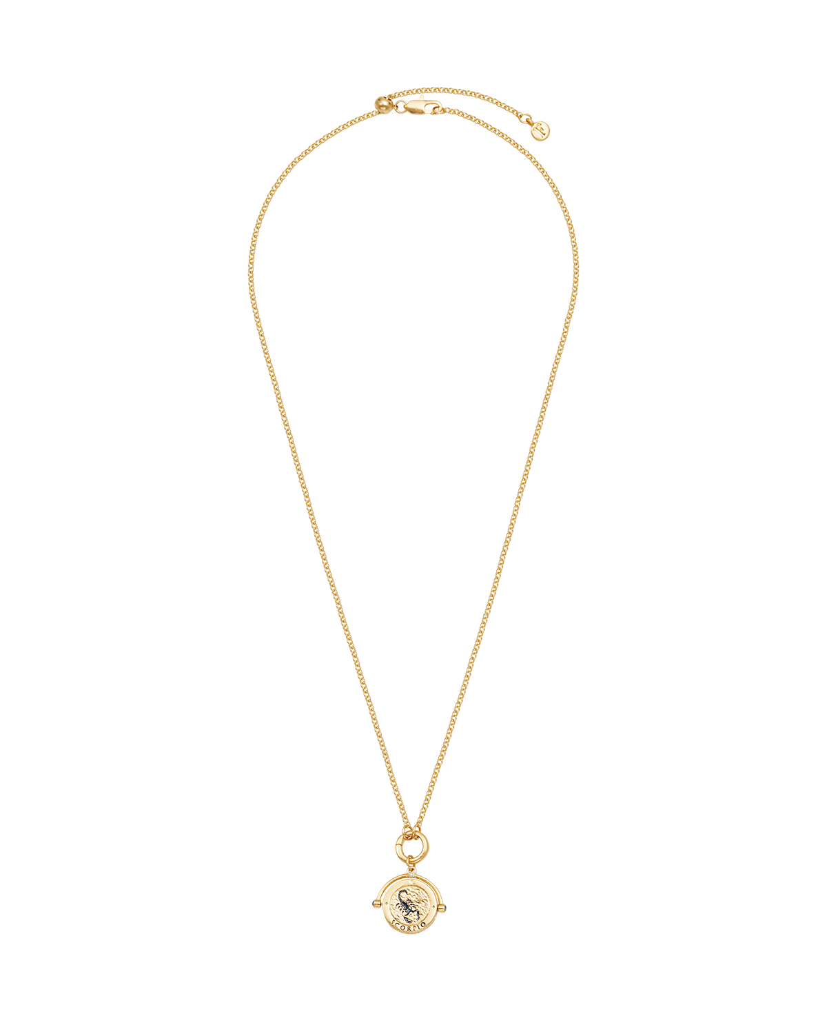 Skorpion Sternzeichen Halskette mit Drehanhänger in Gold