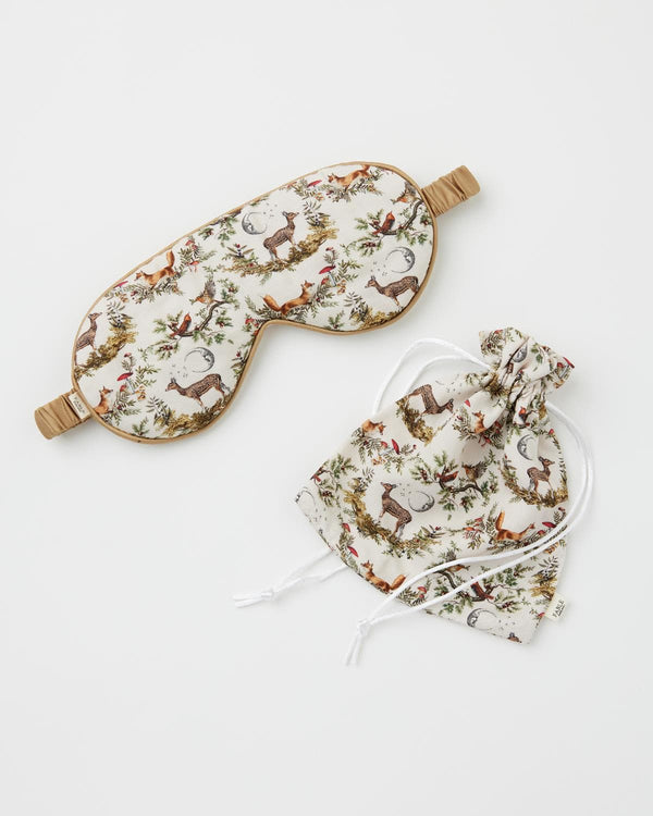 A Night's Tale Woodland Sleep Mask Crystal Grey by Fable England
