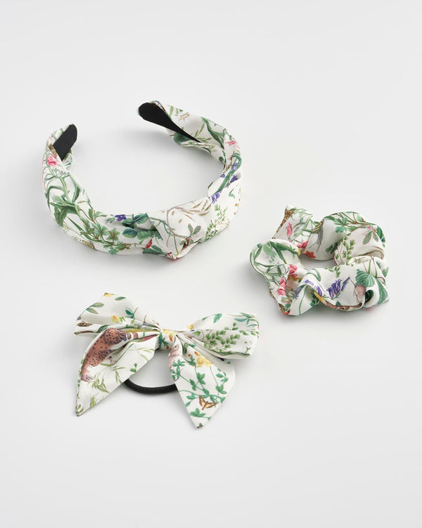 Scrunchie & Bow Marshmallow - Set of 3 by Fable England