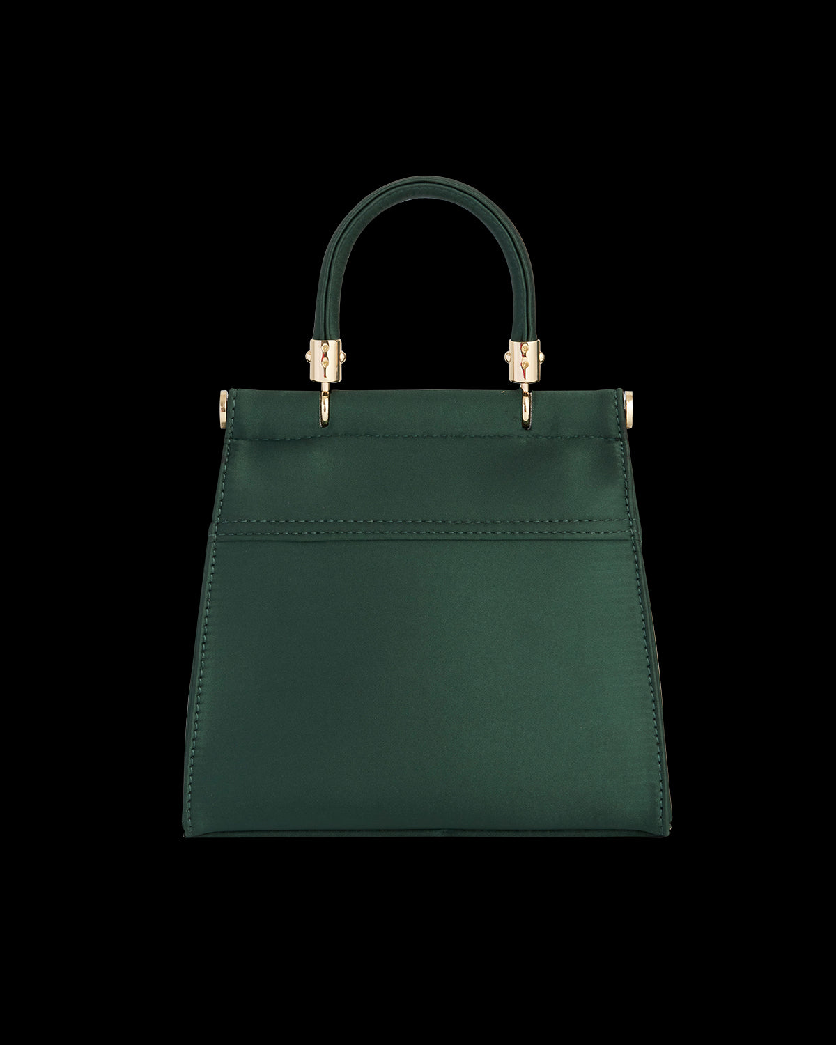 Robin Love Embroidered Green Satin Tote