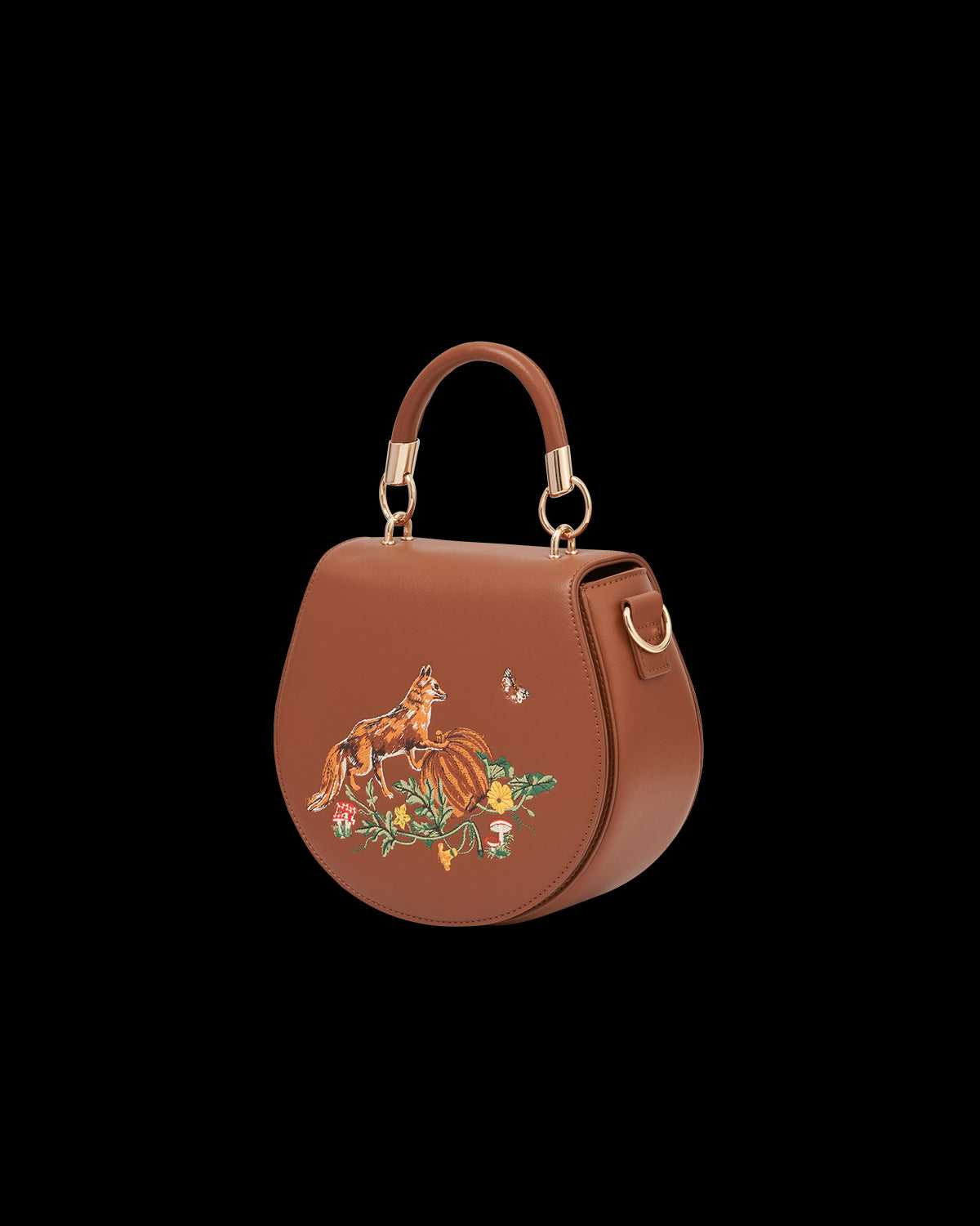 Bolso Saddle  Bordado Zorro & Calabaza