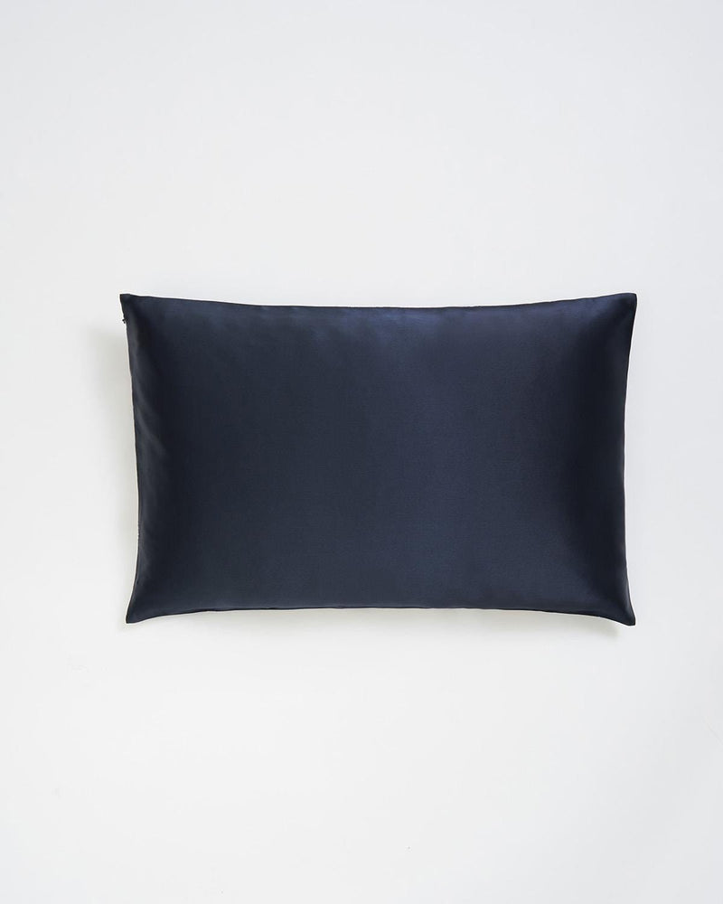 Aurora Silk Pillowcase Midnight Blue by Fable England