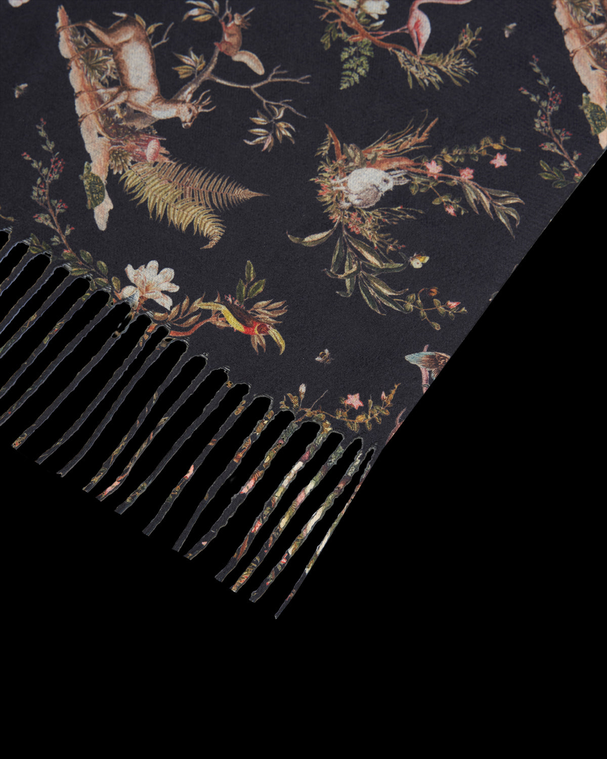 Wonderland Toile Fringe Scarf