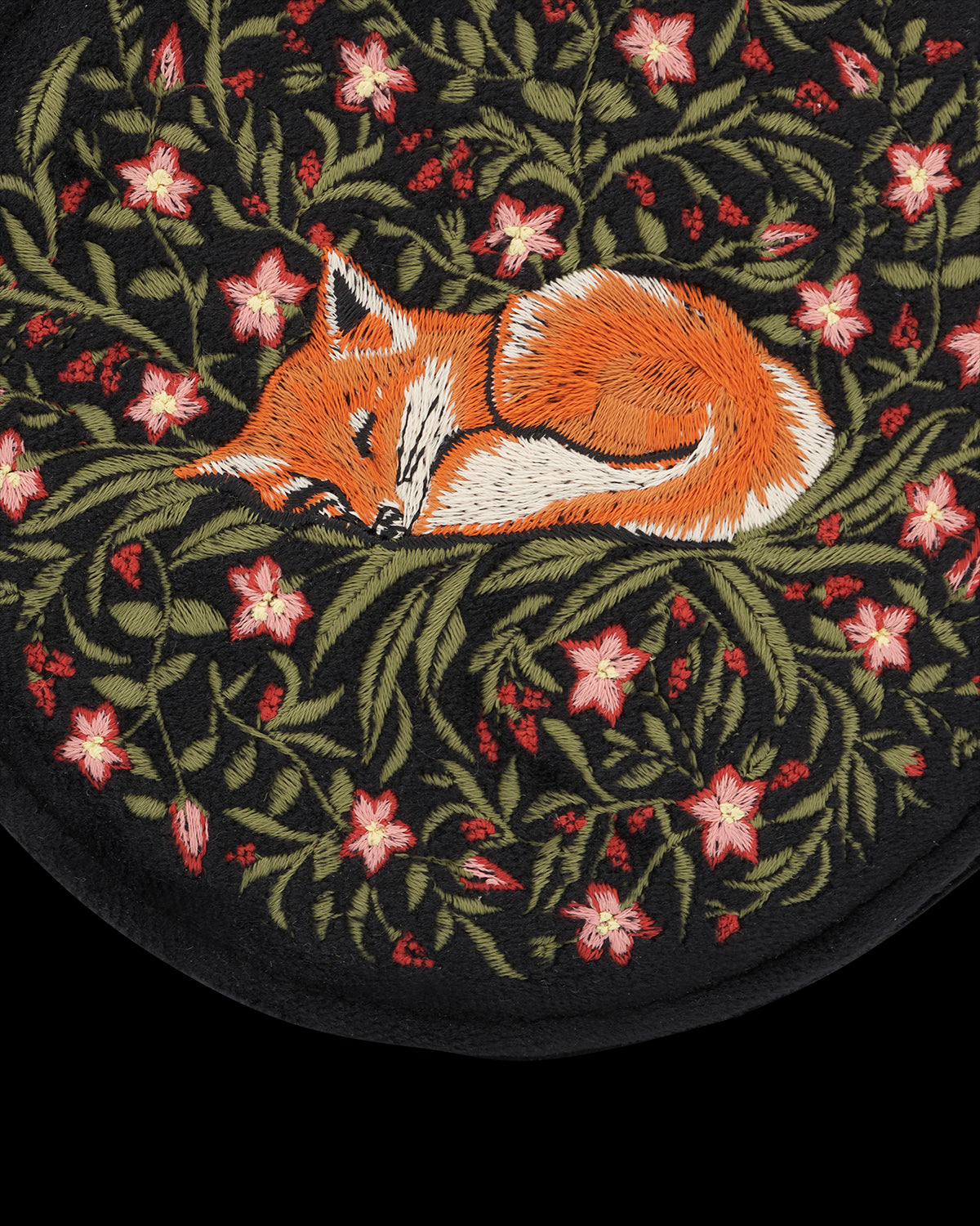 Sleepy Fox Round Jewellery Box