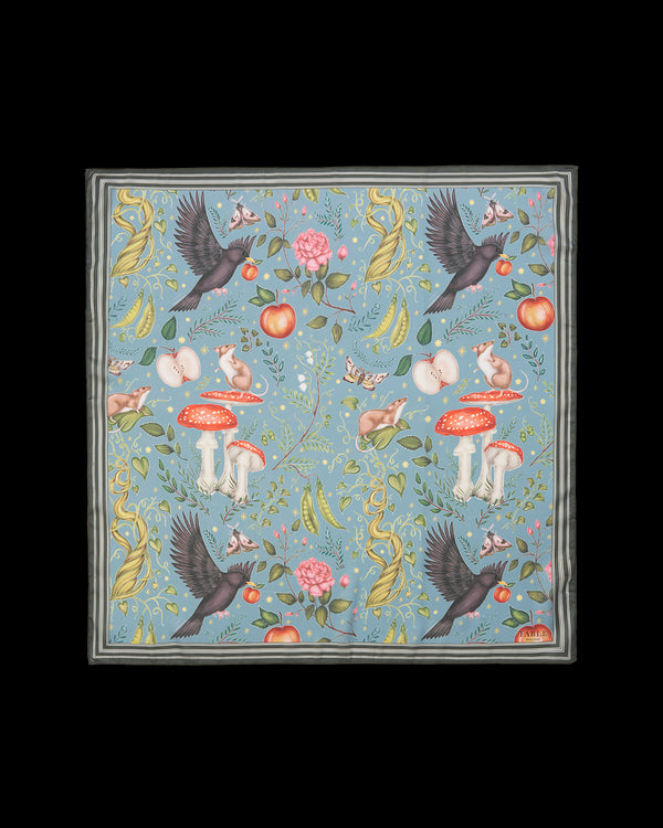 Catherine Rowe's Into The Woods Square Scarf Teal