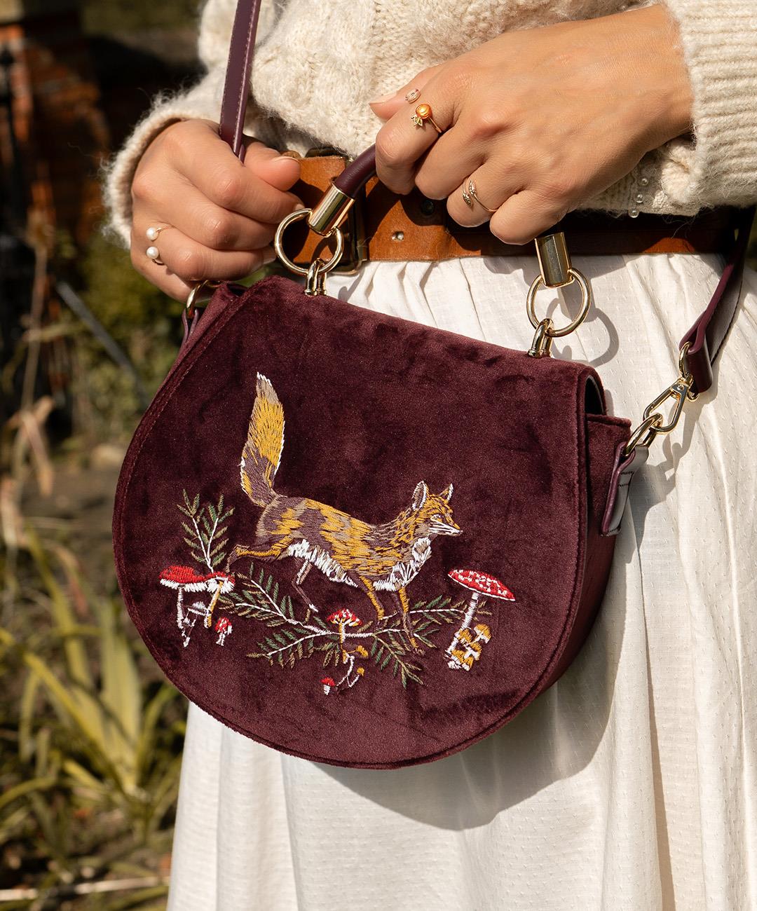 Fox & Mushroom Saddle Bag | Fable England