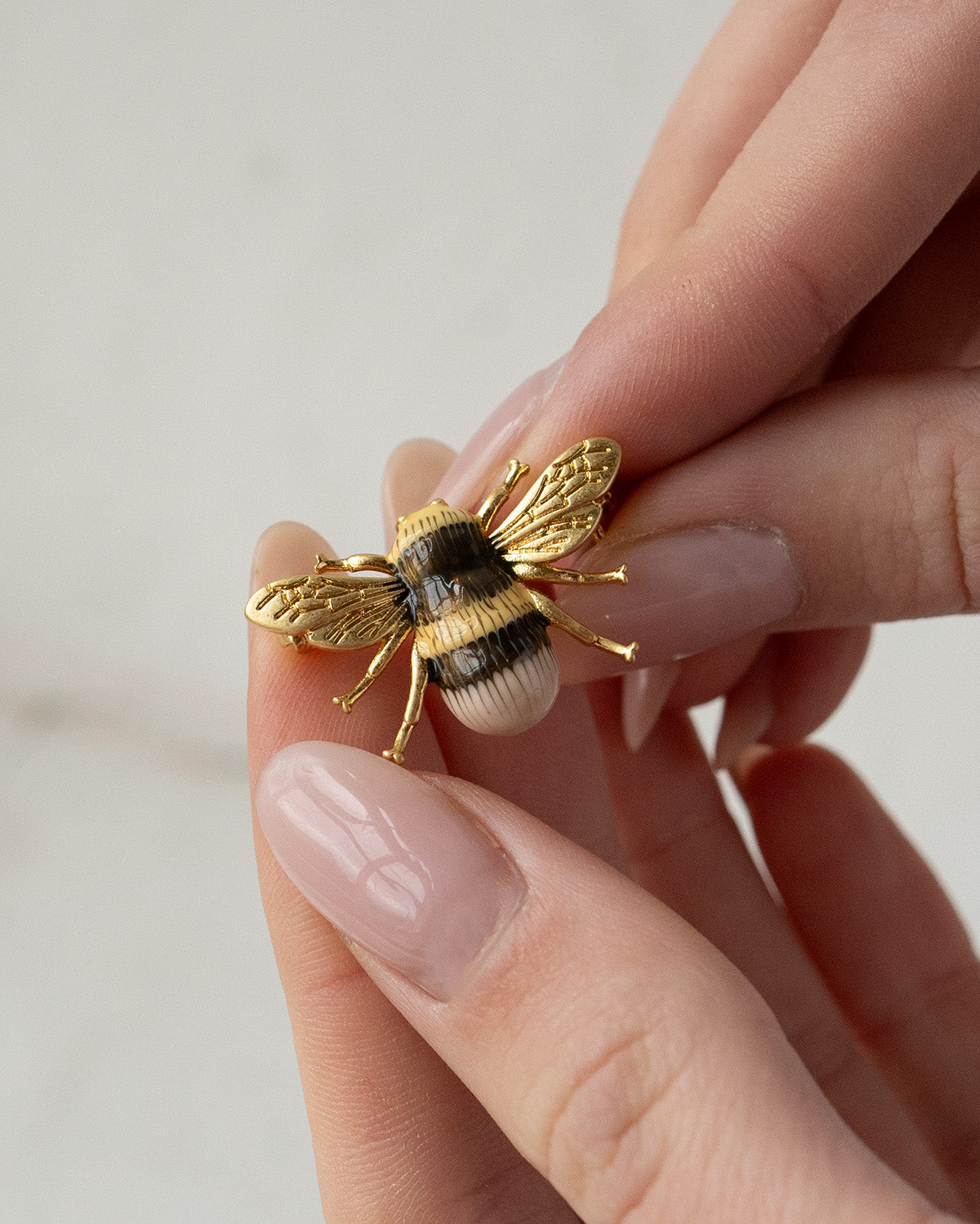 Gold Honey Bee Brooch