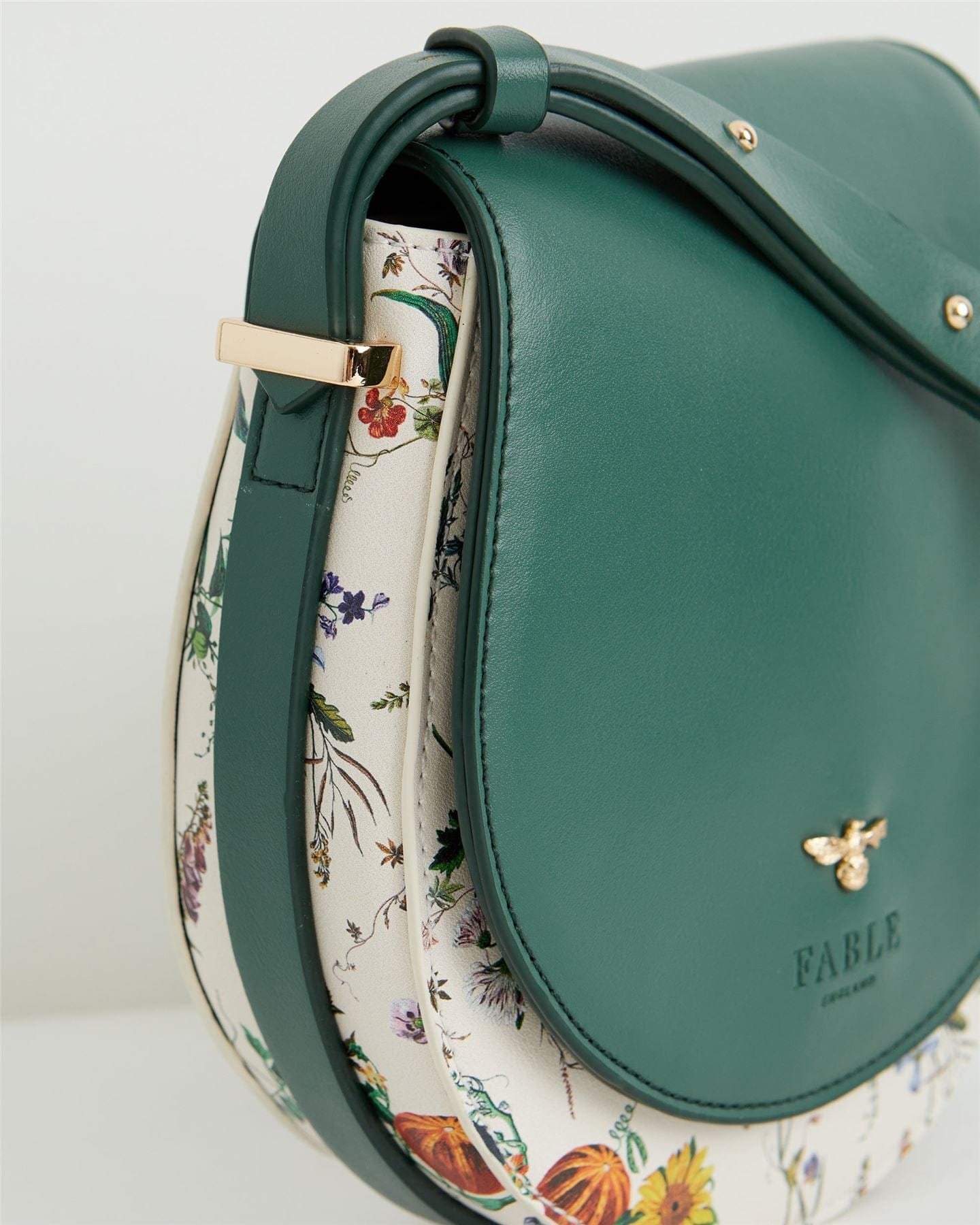 Pumpkin Green Saddle Bag by Fable England