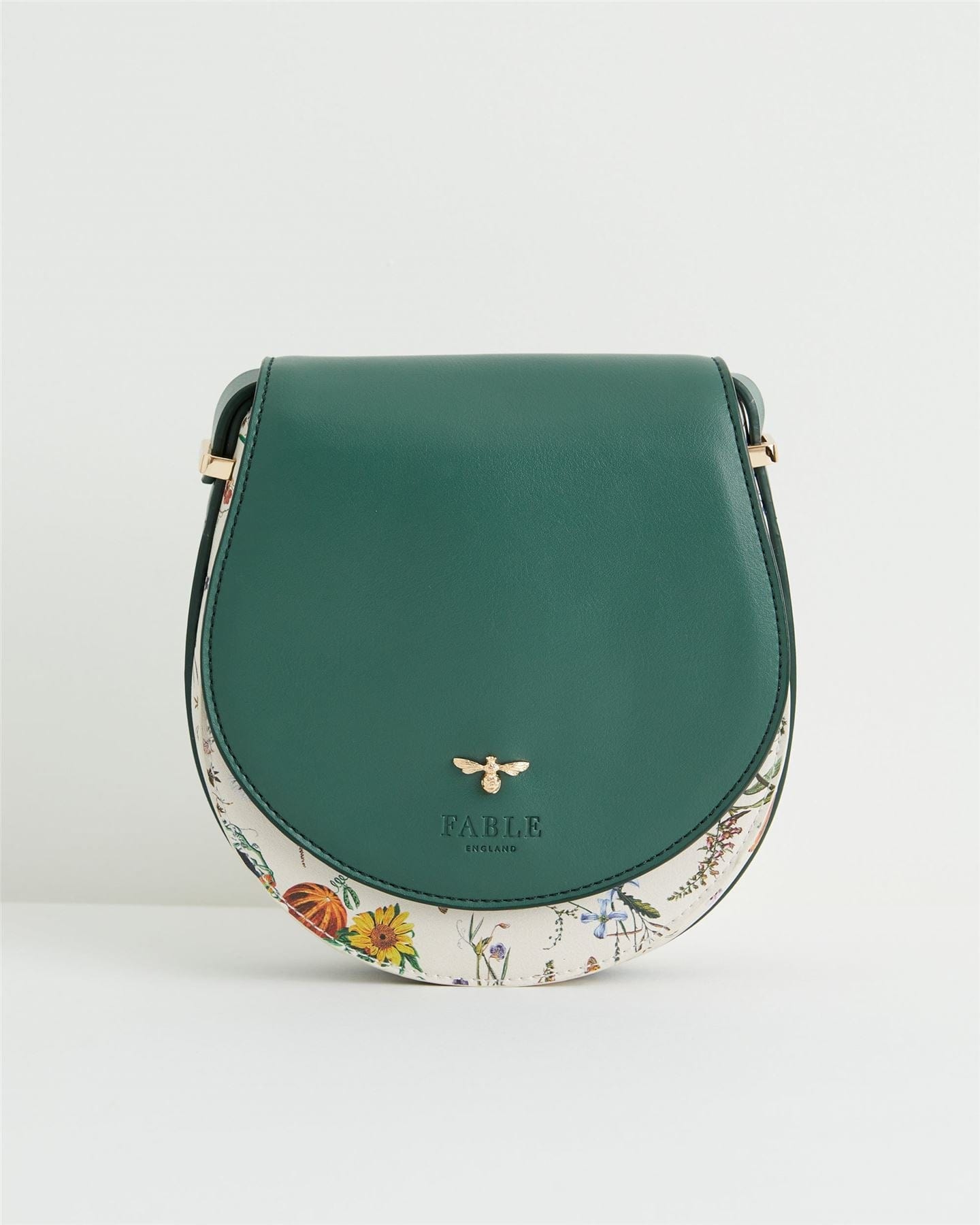 Botanical Pumpkin Green Saddle Bag by Fable England