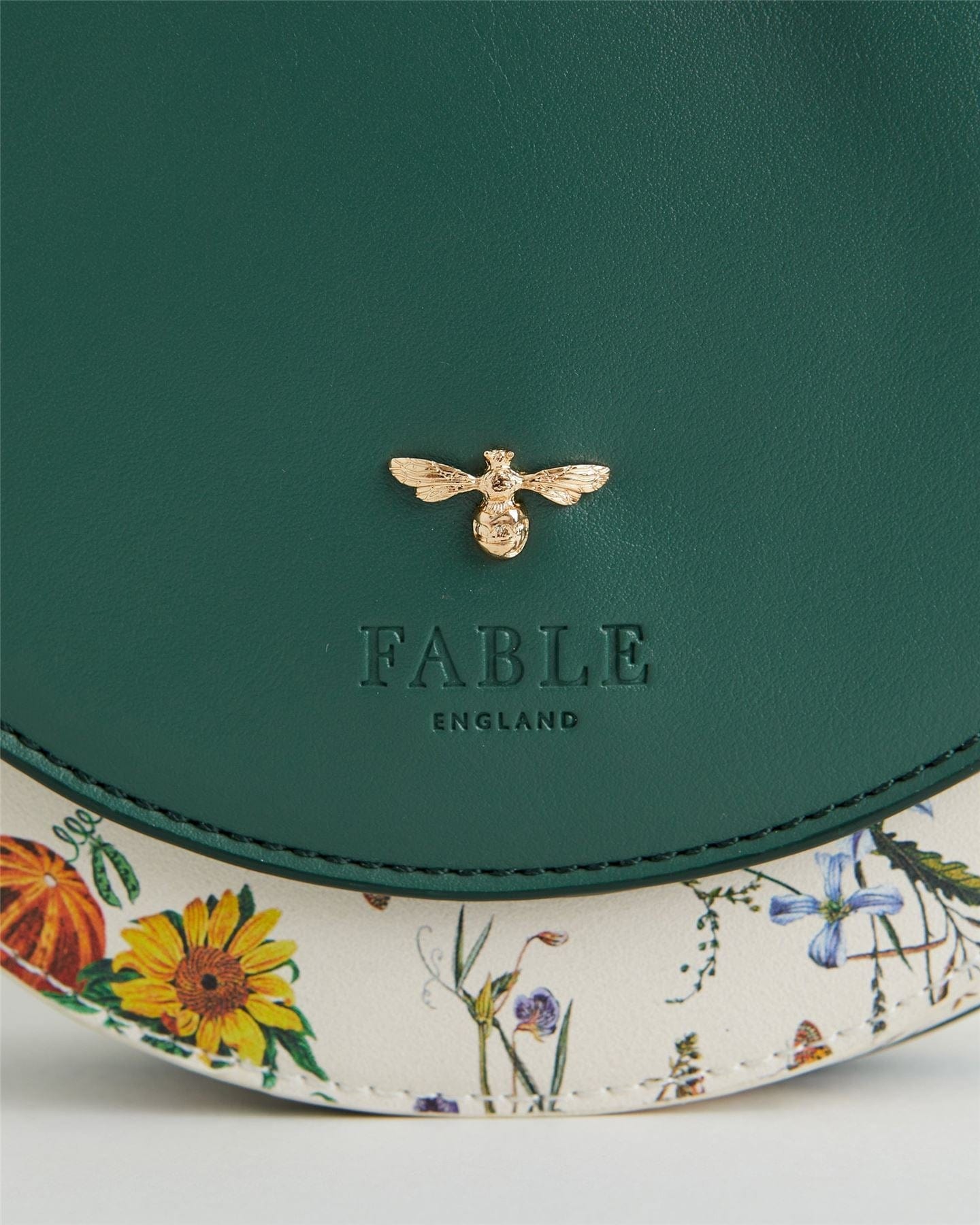 Botanical Pumpkin Green Saddle Bag by Fable England