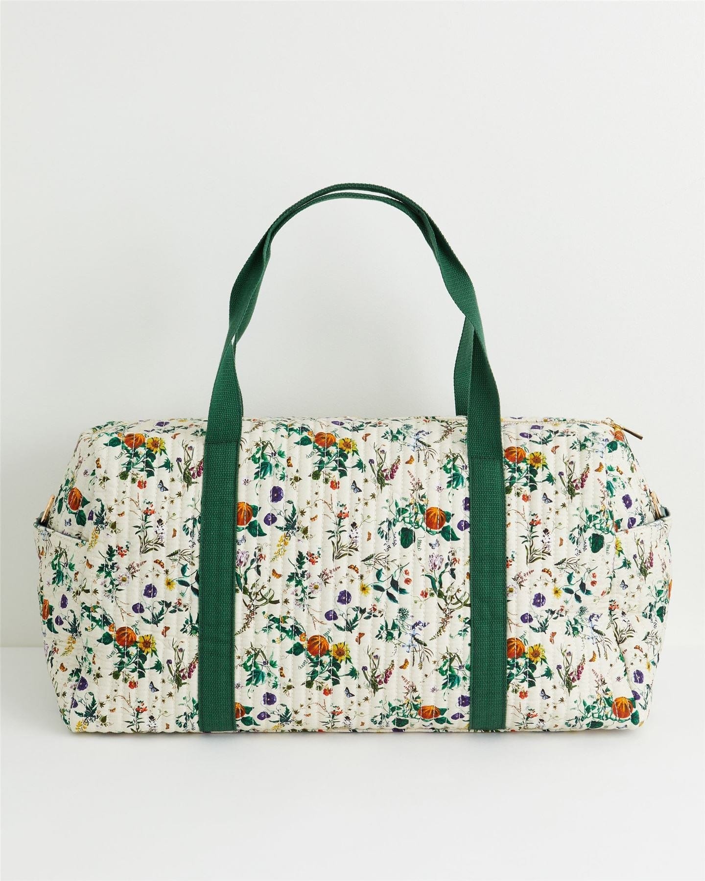 Pumpkin Ivory Quilted Weekender Bag by Fable England