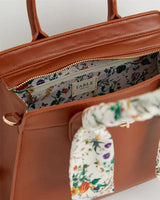 Botanical Pumpkin Tote- Tan by Fable England