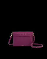 Floral Engravings Plum Crossbody Handbag