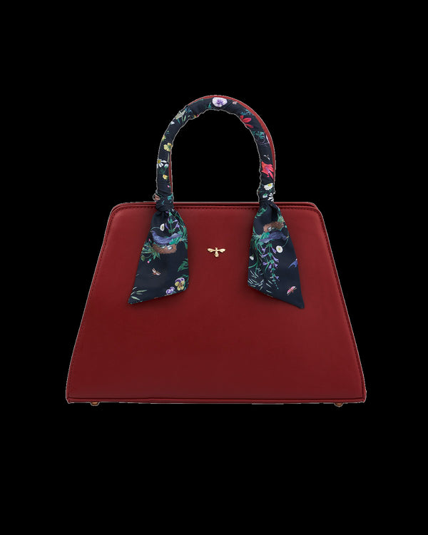 Burgundy Large Structured Tote