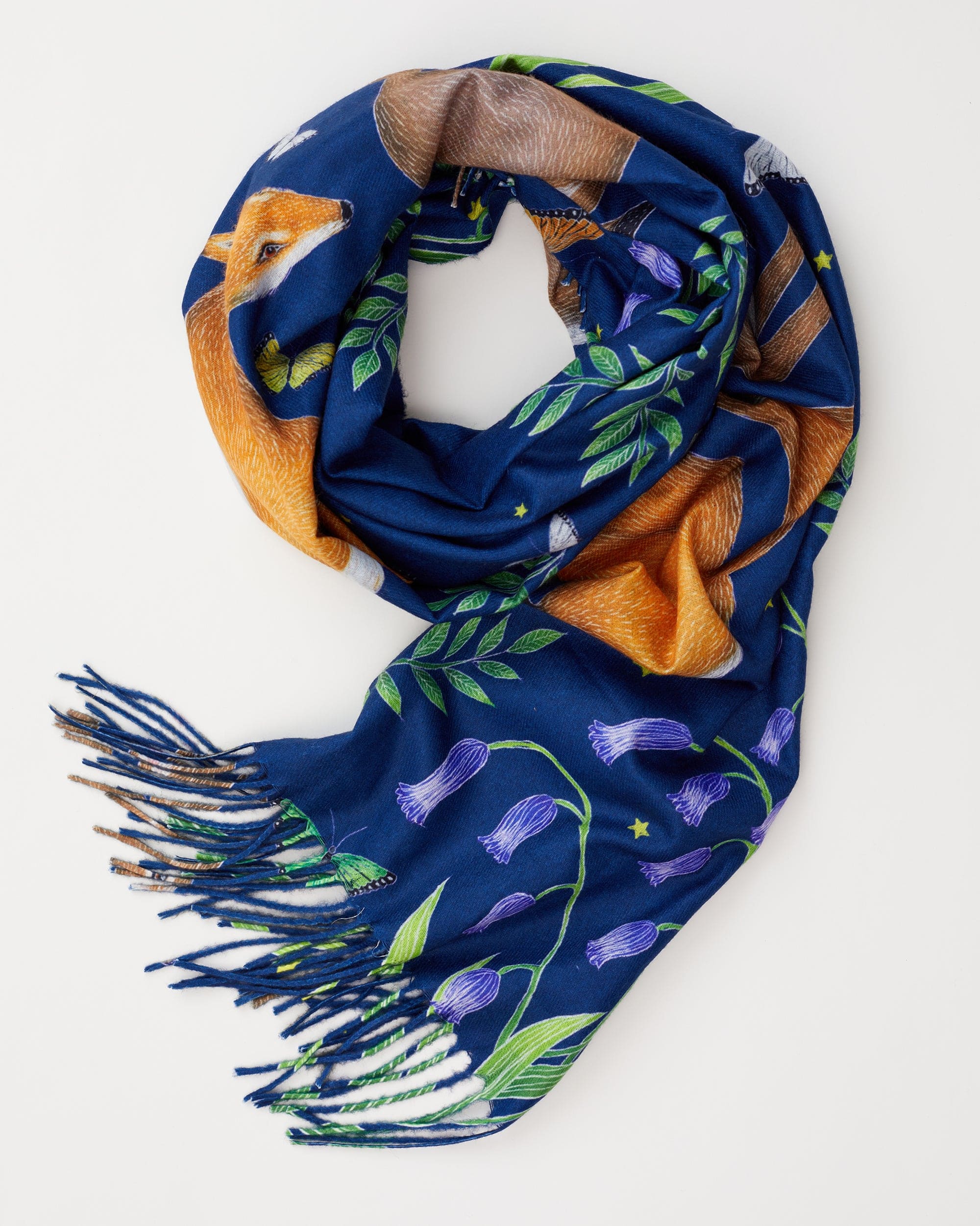 Hare & Fox Catherine Rowe Scarf with Tassels by Fable England