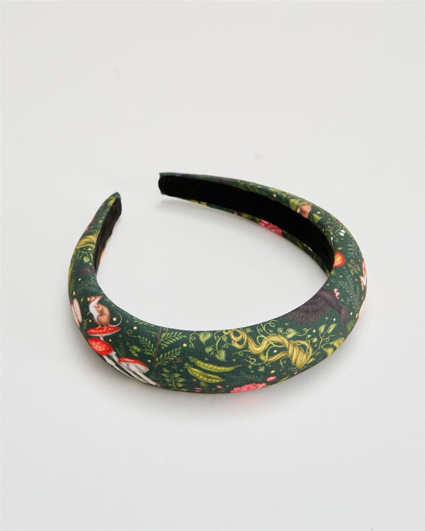 Catherine Rowe Into the Woods Headband - Green by Fable England