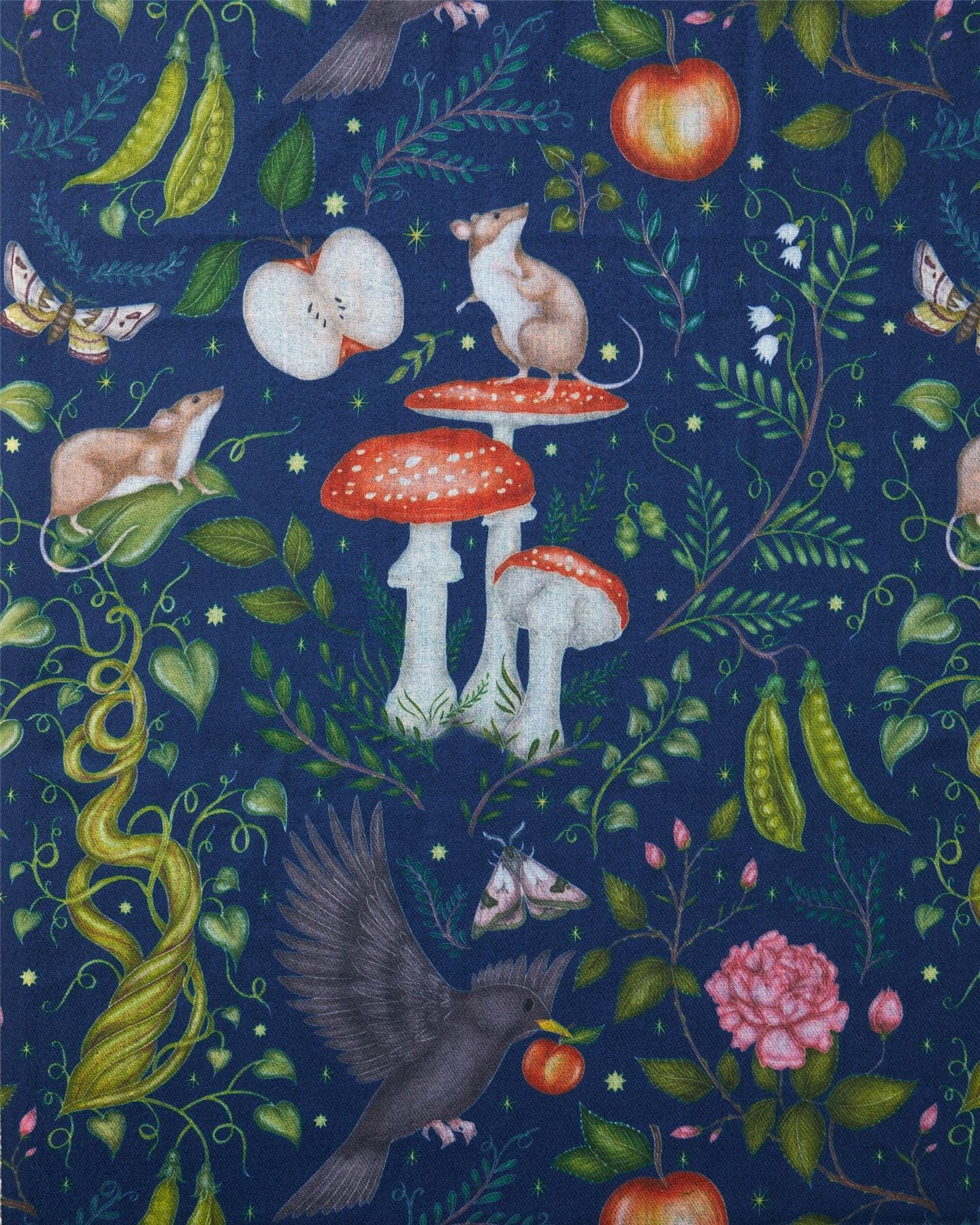Catherine Rowe's Into The Woods Scarf Blue by Fable England