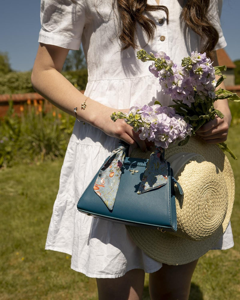 Into The Woods Mini Teal Tote by Fable England