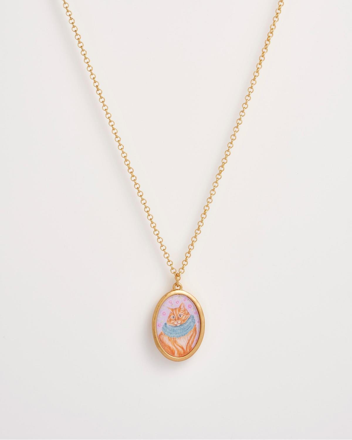Catherine Rowe Pet Portraits Ginger Pendant Short Necklace by Fable England