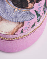 Catherine Rowe Pet Portraits Pug Oval Jewellery Box - Pink by Fable England