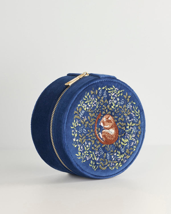 Chloe Dormouse Jewellery Box Navy by Fable England