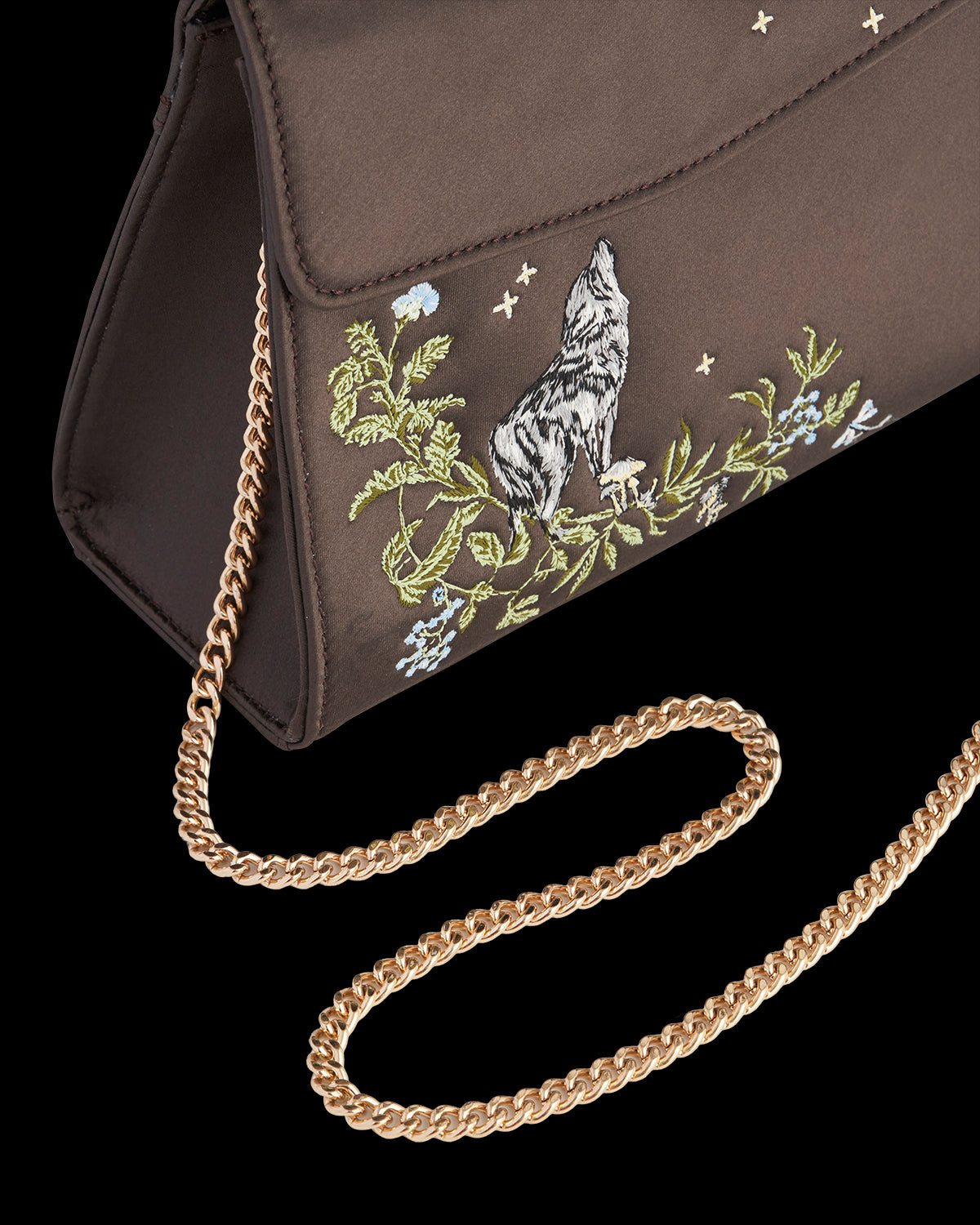 Satin-Tasche Wolf & Mond Antrazit