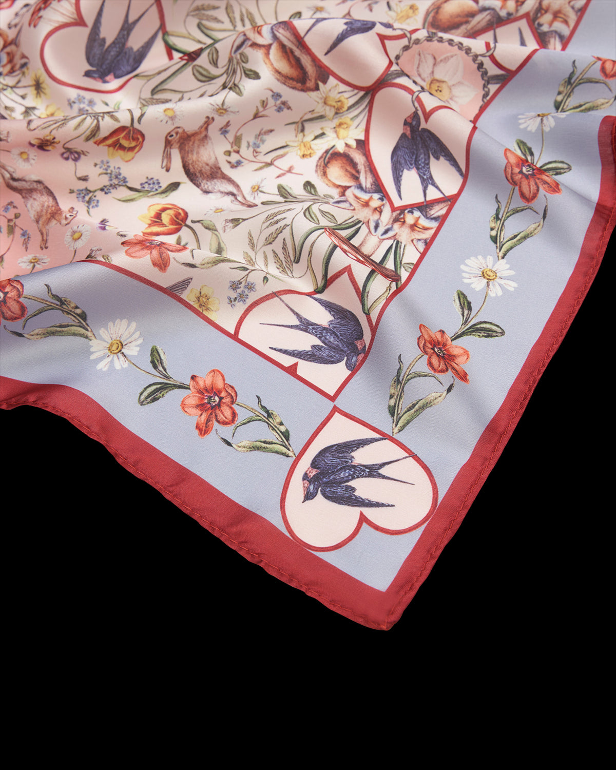 Folksy Fox Silky Scarf