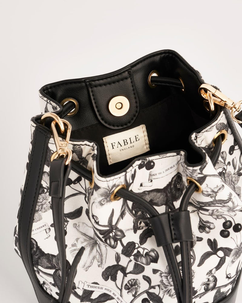 Tree Of Life Bucket Bag - Black by Fable England