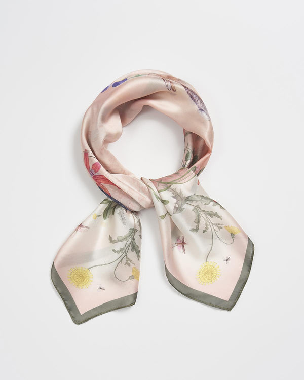 High Tea Narrative Ivory Square Scarf