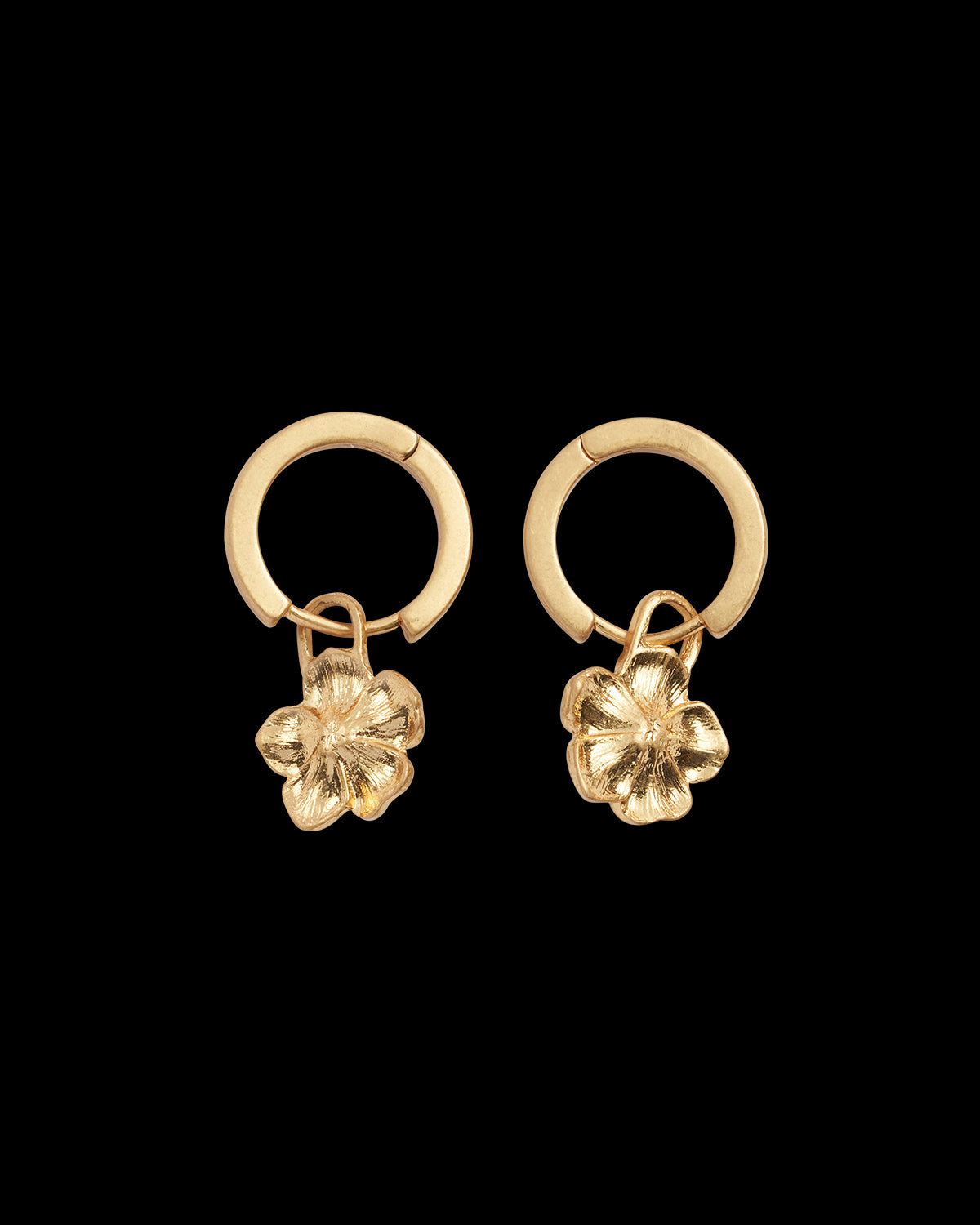 Flower Huggie Earrings