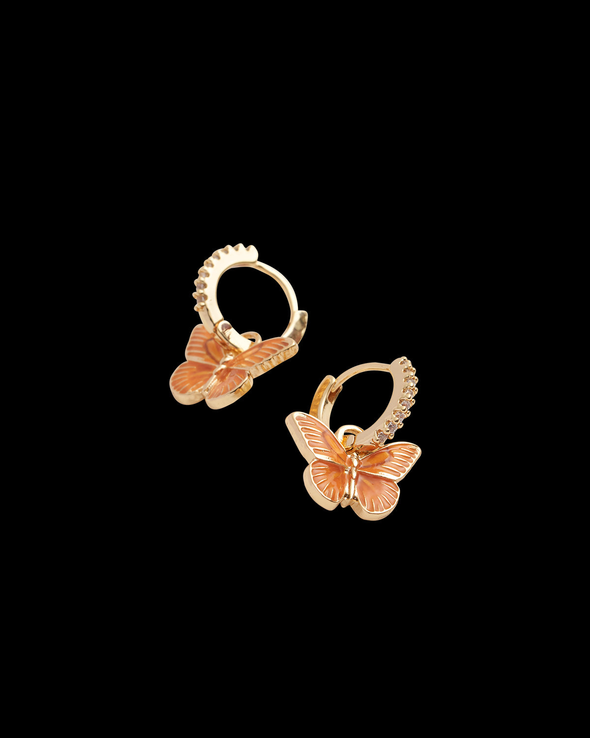 Butterfly Huggie Earrings