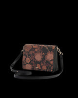 Deco Blooms Black Crossbody Handbag