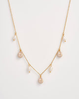 Sea Snail Charm & Pearl Necklace